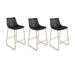 Landon Stool Gold Legs 26" (Set of 3) - 35"H (SH 26") x 18"W x 22"D