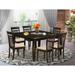 East West Furniture Dining Table Set Includes a Square Table with Butterfly Leaf and Dining Chairs (Pieces Options)