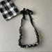 J. Crew Jewelry | J. Crew Black Ribbon Beaded Tie Necklace W/ Rhinestones Signed | Color: Black | Size: Os