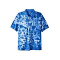 Men's Big & Tall Shrink-Less™ Piqué Polo Shirt by KingSize in Royal Blue Marble (Size 2XL)
