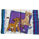 Disney Bedding | Disney Lion King Pillowcase Standard Colorful Simba Nala Pumbaa Timon Zazu Vtg | Color: Brown/Purple | Size: Os