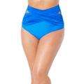 Plus Size Women's Crisscross Wrap Bikini Bottom by Swimsuits For All in Royal Blue (Size 14)