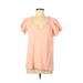 Weekend Suzanne Betro Short Sleeve Top Orange Tops - Women's Size Medium