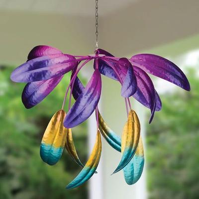 When a Feather Appears Hanging Wind Spinner Multi Bright , Multi Bright