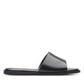 Clarks Women's Karsea Mule Slide Sandal, Black Leather, 3 UK