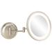 Meders Brushed Nickel LED Lighted Round Makeup Wall Mirror