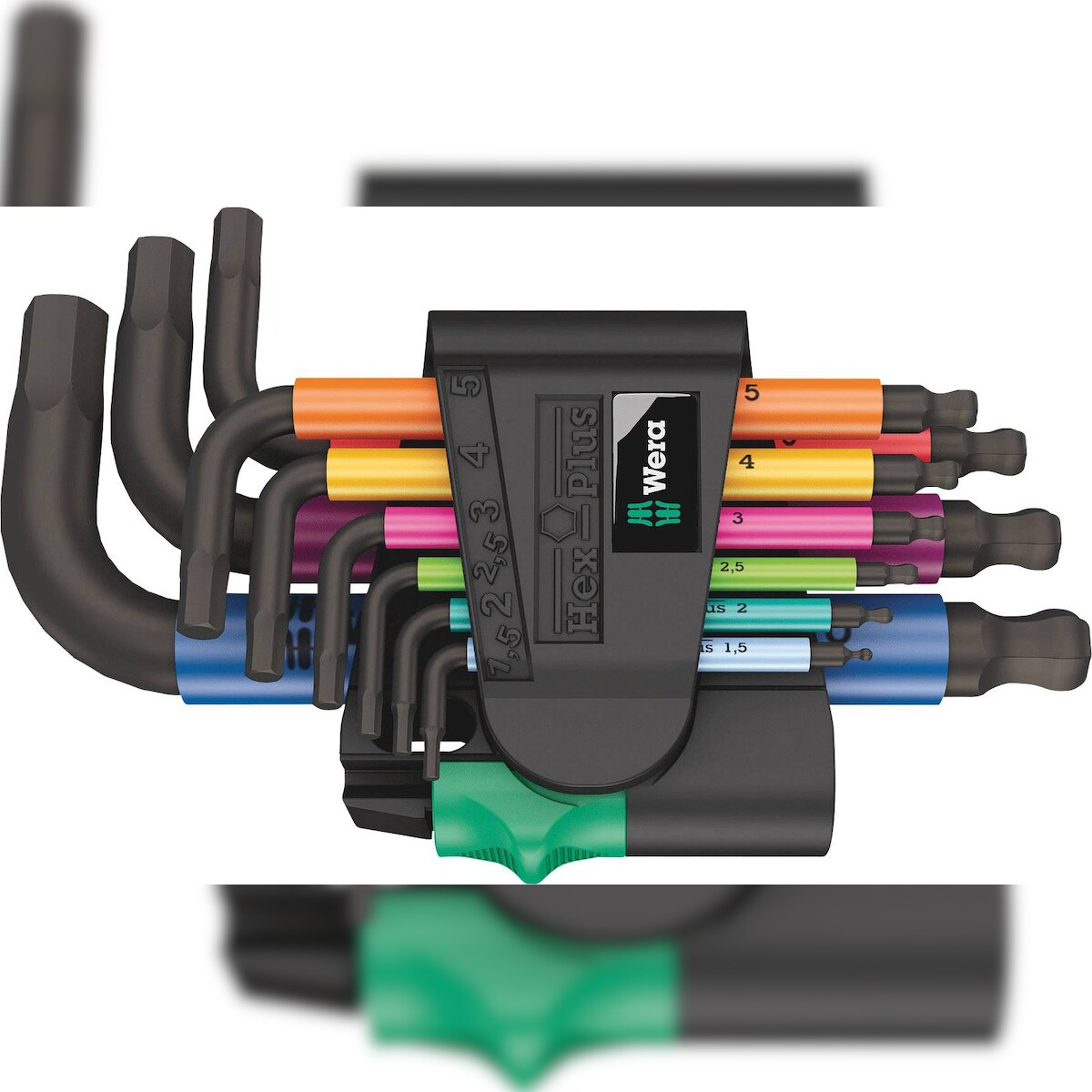 Wera 950/9 Hex-Plus Multicolour 2 Innen-Sechskant Winkelschraubendreher-Set 1.5 mm, 2 mm 05133164001 Image