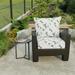 24" x 47" Beige Leaves Outdoor Deep Seat Chair Cushion Set - 46.5'' L x 24'' W x 6'' H