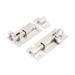 Metal Safety Cabinet Door Slid Lock Latch Hasp Barrel Bolt Clasp 2pcs - Silver Tone