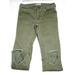 Free People Jeans | Free People Army Green, Destroyed Women's Skinny Jeans Sz 26" X 25" X8.5" Rise | Color: Green | Size: 26