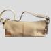 Coach Bags | Authenticated Coach Beige/Pebble Leather/Smooth Leather Satchel - Women | Beige | Color: Cream | Size: Os