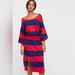 Free People Dresses | Free People Red Dolman Striped Knit Dress M | Color: Blue/Red | Size: M