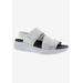 Wide Width Women's Sutton Sandal by Drew in White Silver Combo (Size 10 W)