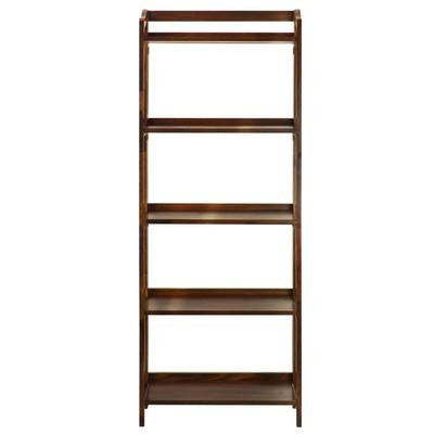 Stratford 5-Shelf Folding Bookcase-Warm Brown by C...