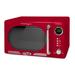 Nostalgia 0.7 Cubic Feet Countertop Microwave in Red | 13 H x 10 W x 18 D in | Wayfair NRMO7RD6A