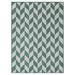 Green 122.4 x 94.8 x 0.4 in Indoor/Outdoor Area Rug - NICOLE MILLER NEW YORK Patio Country Calla Herringbone Indoor/Outdoor Area Rug/Cream | Wayfair