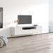 Meble Furniture TV Stand for TVs up to 85" Wood in White | 23.8 H x 74.8 W x 17.5 D in | Wayfair NICOLE-TV-WHITE