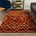 Red 156 x 108 x 0.94 in Area Rug - DBK Addison Calabar Transitional Abstract Diamond Rust 5’ X 7’6" Area Rug | 156 H x 108 W x 0.94 D in | Wayfair