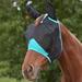 WeatherBeeta ComFiTec Deluxe Fine Mesh Fly Mask with Ears - Horse - Black/Turquoise - Smartpak