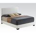 Latitude Run® Modern Contemporary Home Bedroom Queen Size Bed Brown Pu Finish Upholstered in White | 47 H x 63 W x 86 D in | Wayfair