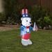 The Holiday Aisle® Fourth Of July White Bear Inflatable Polyester in Blue/Red/White | 48.03 H x 19.69 W x 18.9 D in | Wayfair