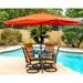 Freeport Park® Mcsweeney Hartsell Rectangular Outdoor Patio Umbrella 6" X 10"-, Polyester in Red | 90 H x 120 W x 72 D in | Wayfair