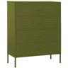 Commode Vert olive 80x35x101,5 cm Acier Vidaxl Vert olive