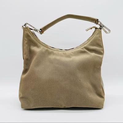 Gucci Bags | Gucci Vintage 90's Canvas Army Green Hobo Shoulder Bag | Color: Gray/Green | Size: Os