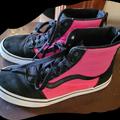 Vans Shoes | Big Girls' Black And Pink Vans | Color: Black/Pink | Size: 4bb