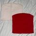 Brandy Melville Tops | (2) Brandy Melville Tube Tops | Color: Pink/Red | Size: Os