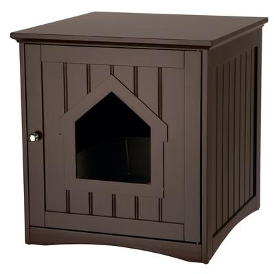Standard Wooden Litter Box Enclosure by TRIXIE in Espresso Brown