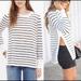 Madewell Sweaters | Madewell High Slit White/Black Light Weight Sweater | Color: Black/White | Size: Xs
