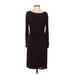 David Meister Casual Dress - Sheath: Burgundy Solid Dresses - Women's Size 5