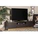 Baxton Studio Cormac Mid-Century Modern Transitional Dark Brown Finished Wood and Gold Metal 2-Door TV Stand - Wholesale Interiors LV28TV28120-Modi Wenge-TV