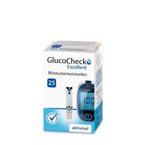 GlucoCheck Excellent Teststreifen (25 Stück) zur Diabetes-Kontrolle 25 St