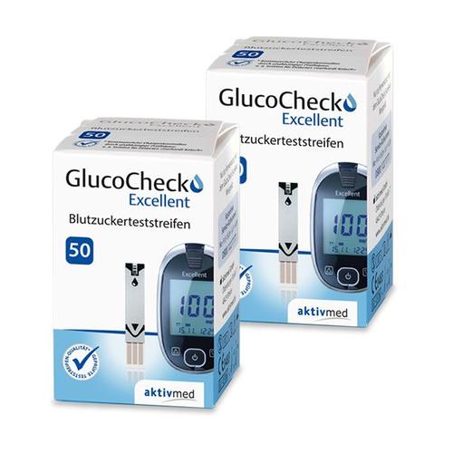 GlucoCheck Excellent Teststreifen (100 Stück) zur Diabetes-Kontrolle 100 St