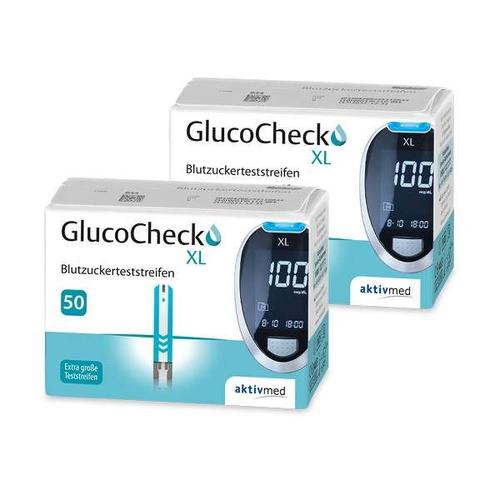 GlucoCheck XL Teststreifen [100 Stück] zur Blutzuckerkontrolle bei Diabetes 100 St