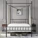 Yaheetech Metal Canopy Bed Frame Four-poster Canopied Platform Bed