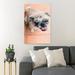 MentionedYou Fawn Pug Puppy On Brown en Floor - 1 Piece Rectangle Graphic Art Print On Wrapped Canvas in Black/Pink | 14 H x 11 W x 2 D in | Wayfair