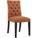 Duchess Button Tufted Vegan Leather Dining Chair by Modway Fabric in Green | 37.5 H x 18.5 W x 24.5 D in | Wayfair EEI-2231-GRN