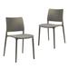Omax Decor Cleo Stacking Patio Dining Side Chair Plastic/Resin in Brown | 31.29 H x 19.29 W x 21.063 D in | Wayfair PF8008