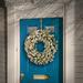 National Tree Company Snowy Sheffield Lighted PVC & Blend Wreath in Green/White | 5 H x 24 W x 24 D in | Wayfair PESL3-307-24W-B