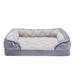 FurHaven Velvet Waves Perfect Comfort Sofa Bed Memory Foam in Gray | 7 H x 30 W x 20 D in | Wayfair 68349537