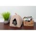 Furhaven Small Fleece Pet Tent Fleece in Pink/Brown | 13 H x 13 W x 16 D in | Wayfair 92204153