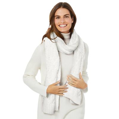 Women's Cable Knit Scarf by Accessories For All in...