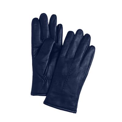 Women's Leather Gloves by Accessories For All in Navy (Size 8 1/2)