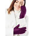 Women's Leather Gloves by Accessories For All in Dark Berry (Size 8)