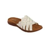 Women's Marsha Slides by Easy Spirit, Cream White 7.5 W Wide