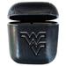 Black West Virginia Mountaineers Faux Leather Airpods Case