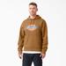 Dickies Men's Water Repellent Logo Hoodie - Brown Duck Size L (TW22A)